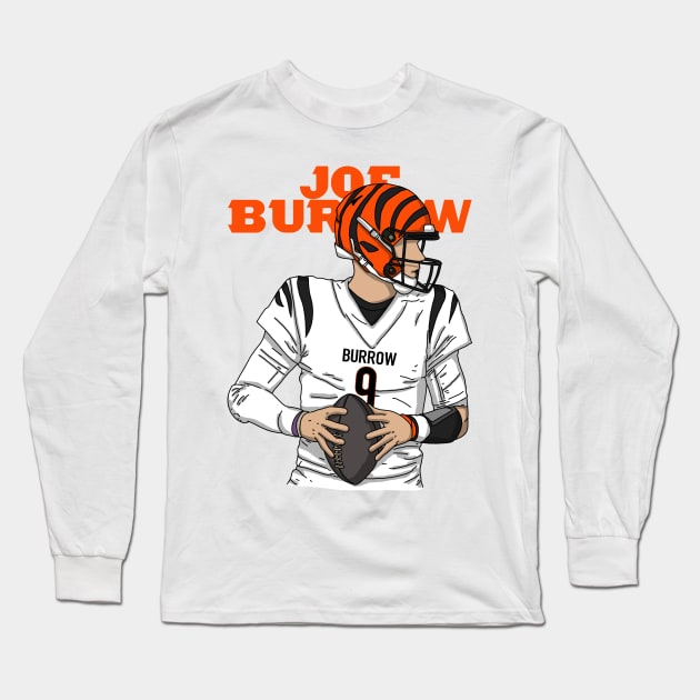 Joe Burrow Comic Style Long Sleeve T-Shirt by mia_me